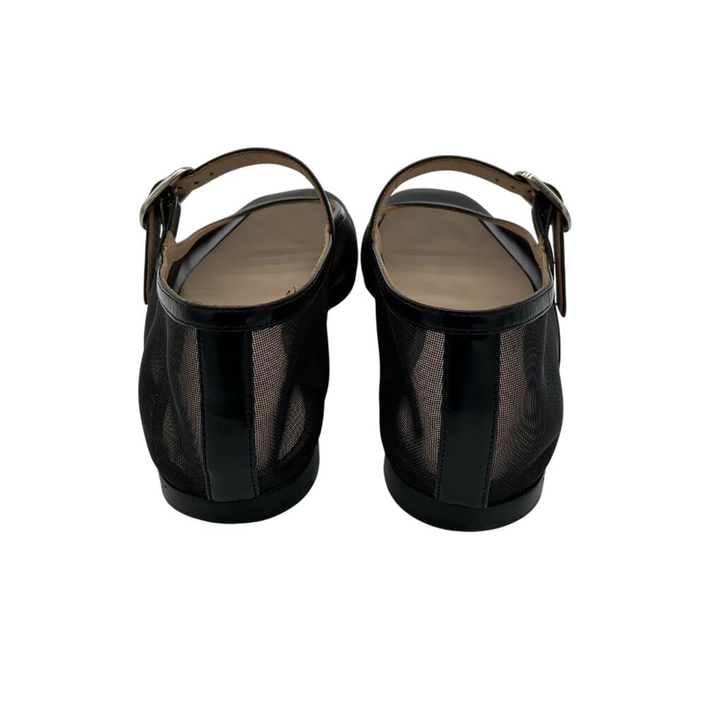 Le Monde Béryl Leather Trim Black Mary Jane Ballet Flats Size EU 41 / US 11 - Picture 4 of 9